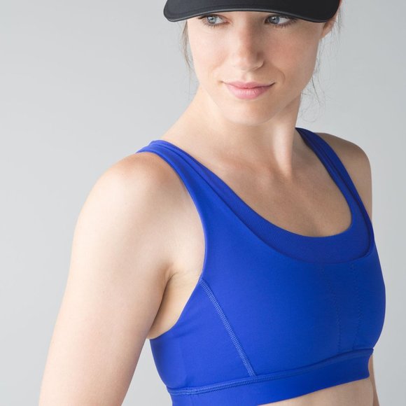 lululemon athletica Other - Lululemon Run: Stuff Your Bra III Sports Bra Harbor Blue size 8